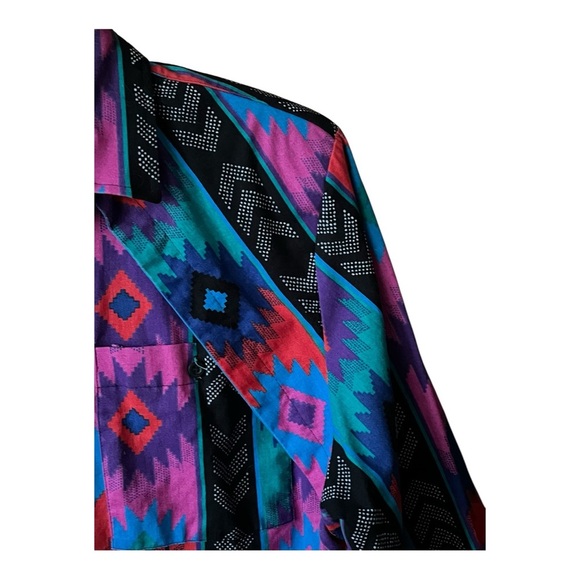 VTG. 80’s Roper Southwestern Button Up Womens Western Shirt.sz. VTG. 9/10 - Picture 6 of 8